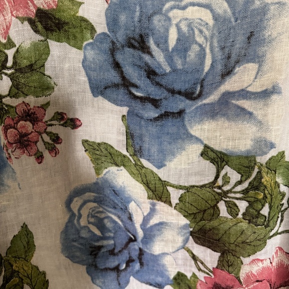 Linen Flowery Top/Blouse made in Italy - Picture 5 of 8